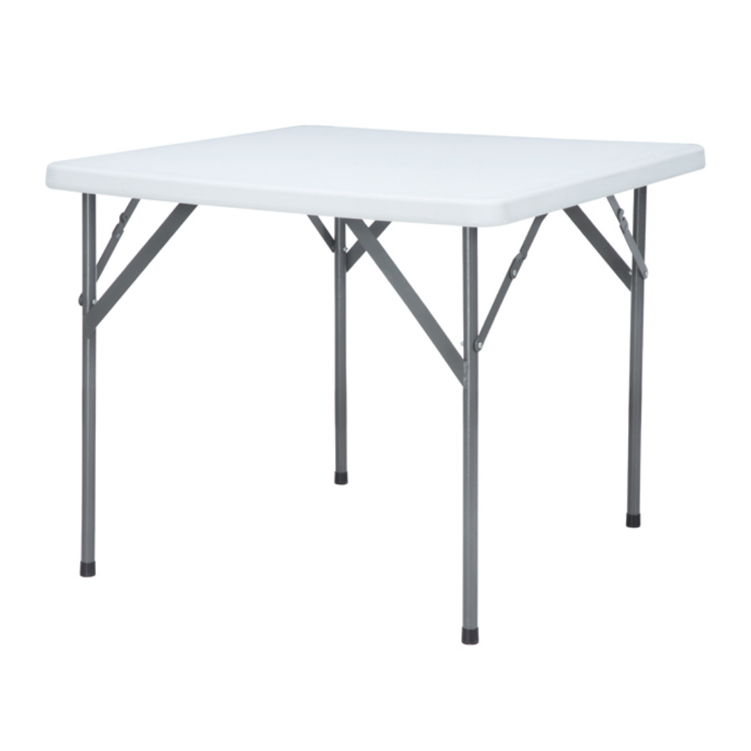 High Quality Outdoor Furniture Adjustable square White Color Garden 2.8ft Folding Plastic Table for Event