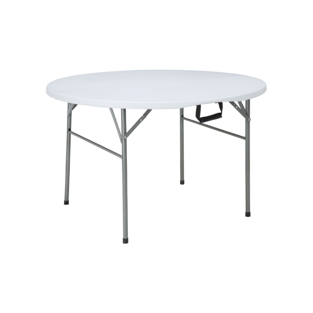 Wholesale 48 Inch Fold in Half 4ft 120cm Dinning White Plastic Round Folding Table for Events